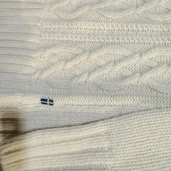 Fjall Raven Sweater Ovik Cable Knit Roll Neck Wool Pullover Women's Small New - Picture 10 of 13